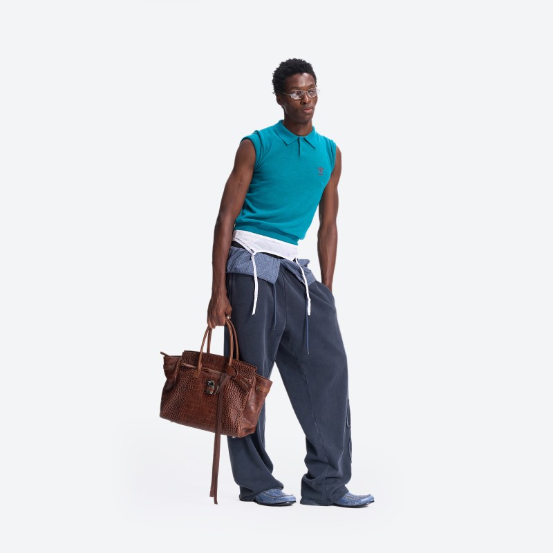 Double Waist Scripted Pants
